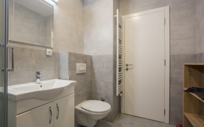 Bathroom interior in renovated apartment